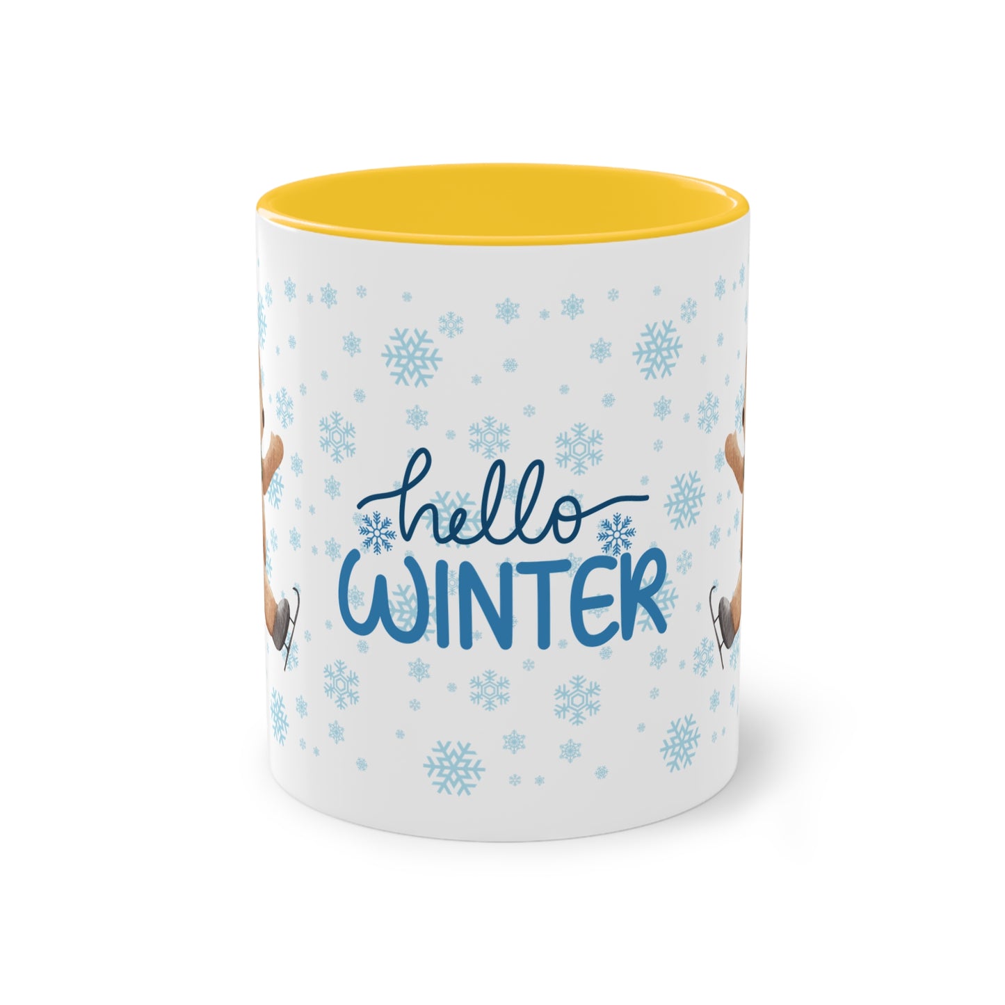 Hello Winter - Zwei-Ton-Kaffeetasse