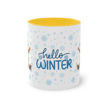 Hello Winter - Zwei-Ton-Kaffeetasse