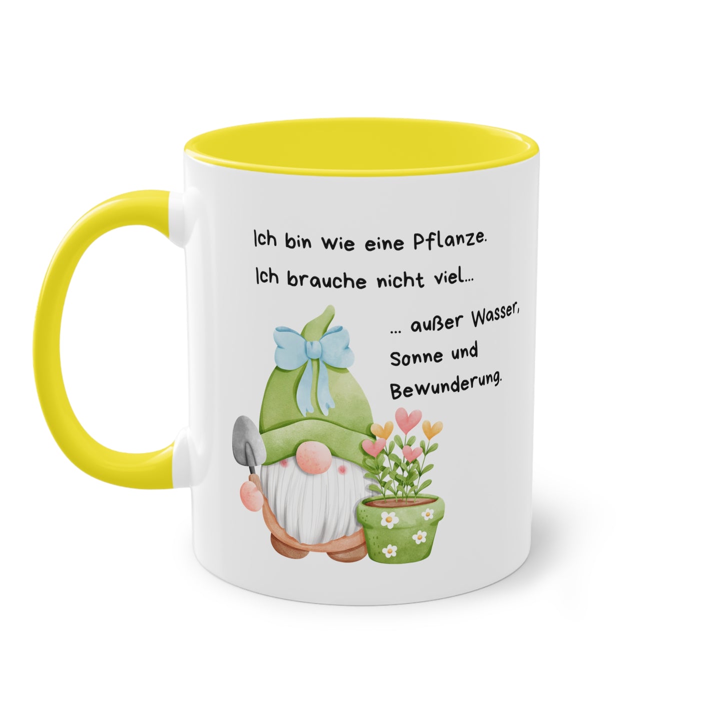 Ich bin wie eine Pflanze.  - Zwei-Ton-Kaffeetasse