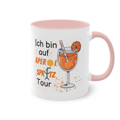 Ich bin auf Aperol Spritz Tour - Zwei-Ton-Kaffeetasse