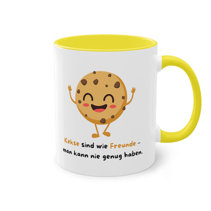 Kekse sind wie Freunde - Zwei-Ton-Kaffeetasse