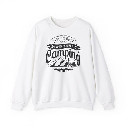 Unisex Sweatshirt - Life is best when you are camping (Das Leben ist besser, wenn Du zeltest)