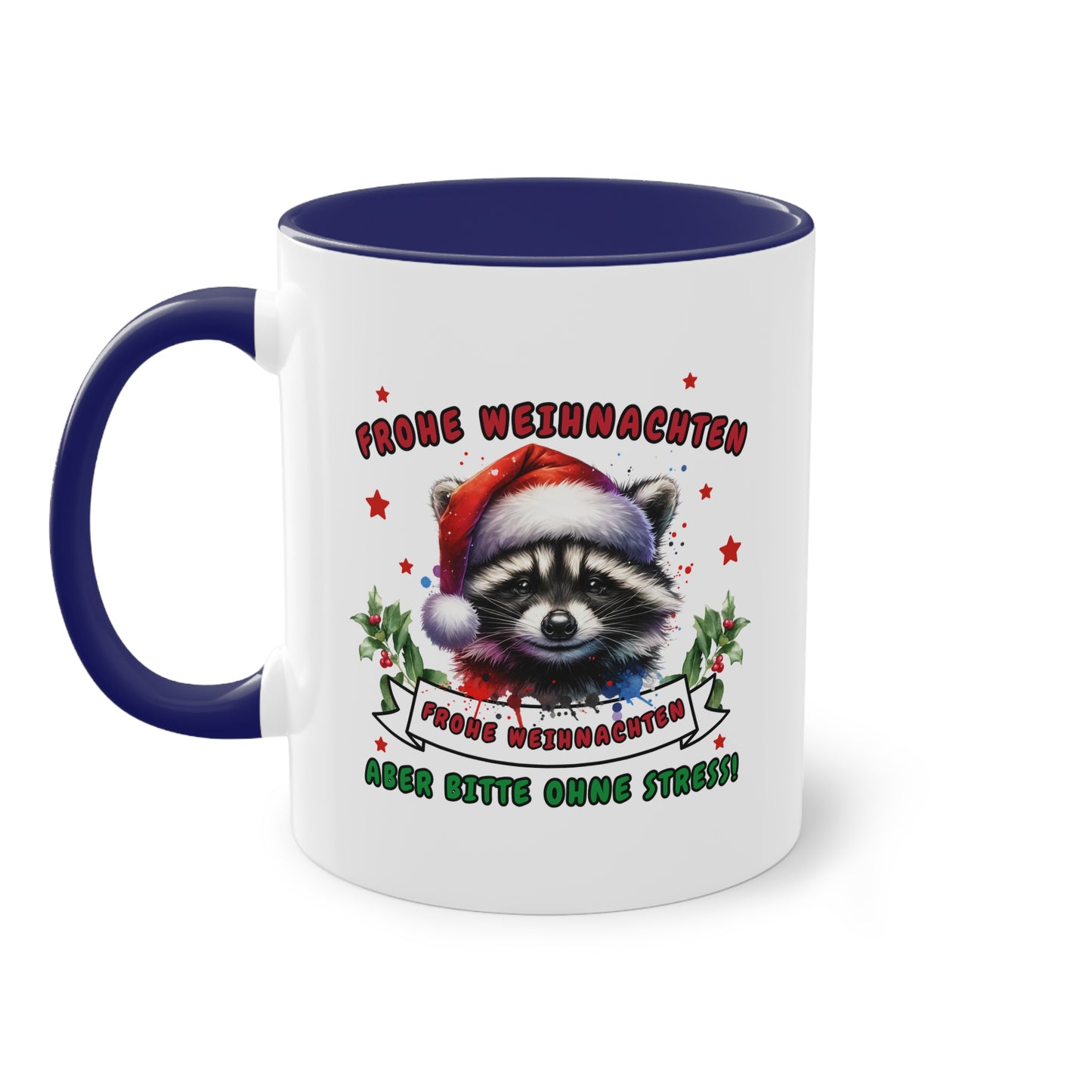 Frohe Weihnachten! Aber bitte ohne Stress! - Zwei-Ton-Kaffeetasse