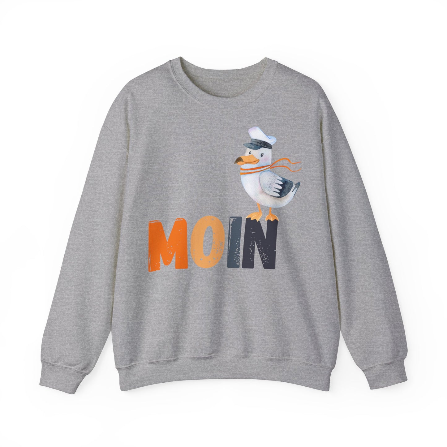 Unisex Sweatshirt -  Moin (bunt) mit Möwe