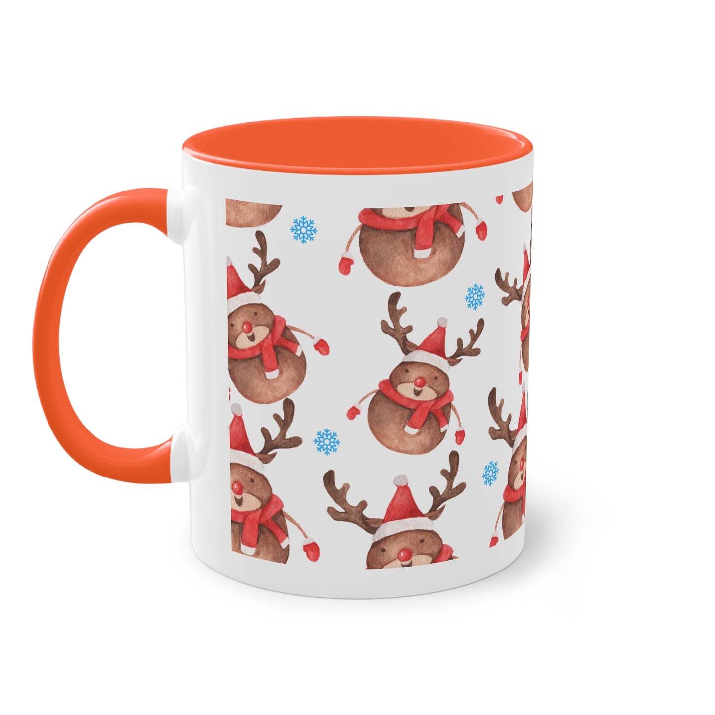 weihnachtliche Rentiere - Zwei-Ton-Kaffeetasse