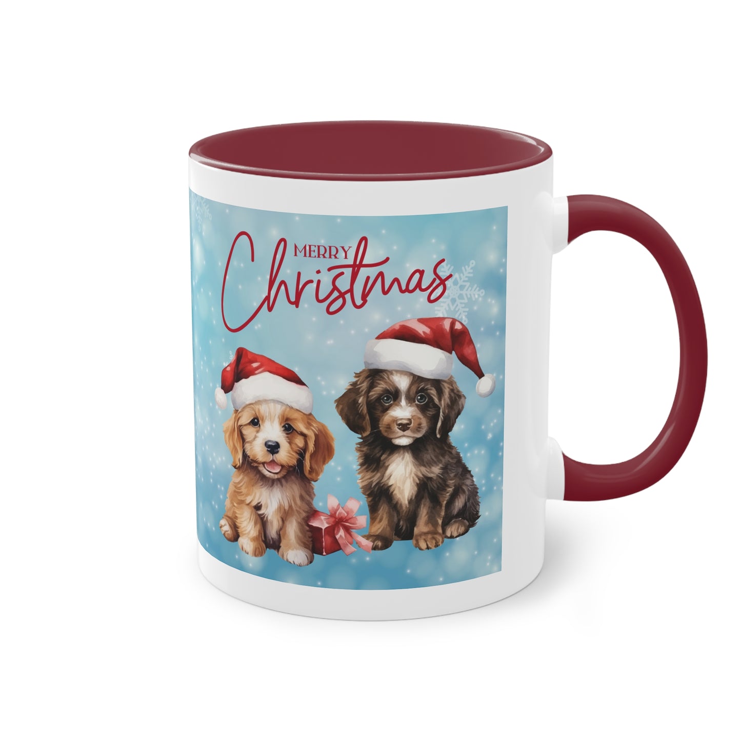 Hund Merry Christmas (3) - Zwei-Ton-Kaffeetasse