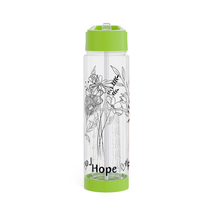 Love, Hope, Faith - Infuser-Wasserflasche