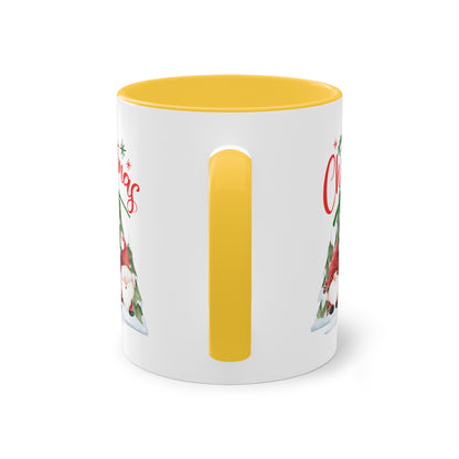 Wichtel Merry Christmas - Zwei-Ton-Kaffeetasse