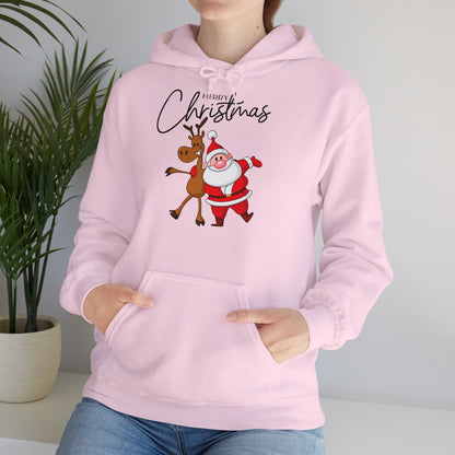 Merry Christmas Rentier und Santa - Hoodie