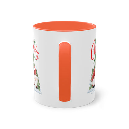 Wichtel Merry Christmas - Zwei-Ton-Kaffeetasse