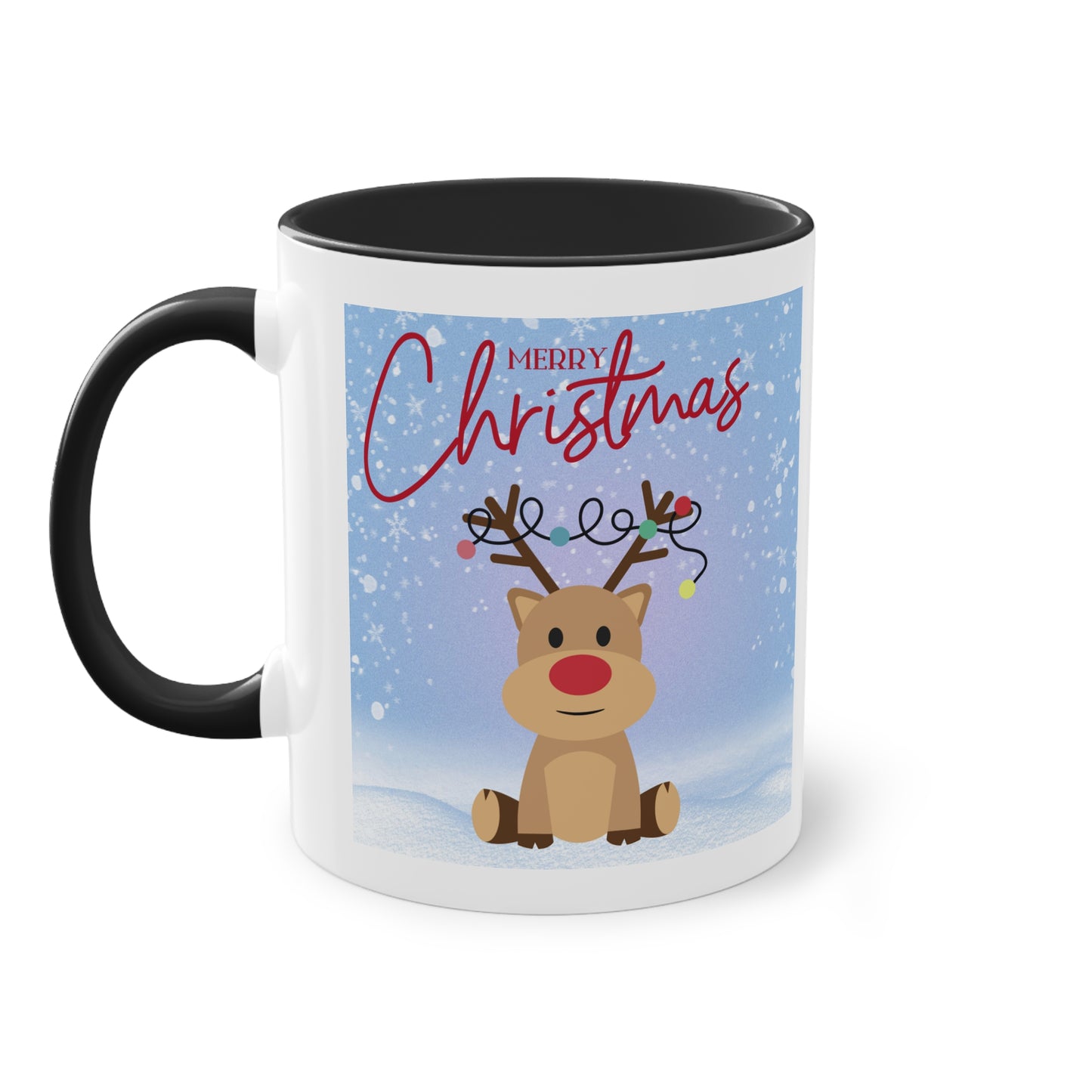 Rentier Merry Christmas - Zwei-Ton-Kaffeetasse