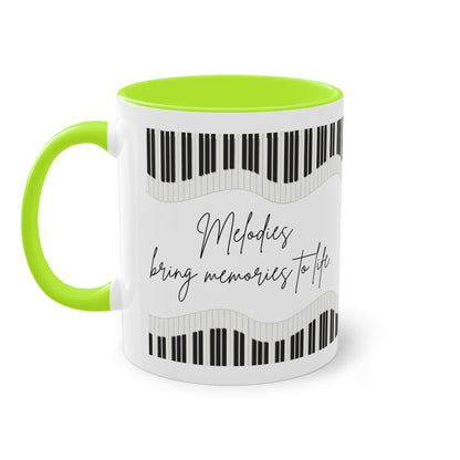 Melodies bring memories to life - Zwei-Ton-Kaffeetasse