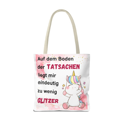 Auf dem Boden der Tatsachen liegt mir eindeutig zu wenig Glitzer - Tragetaschen