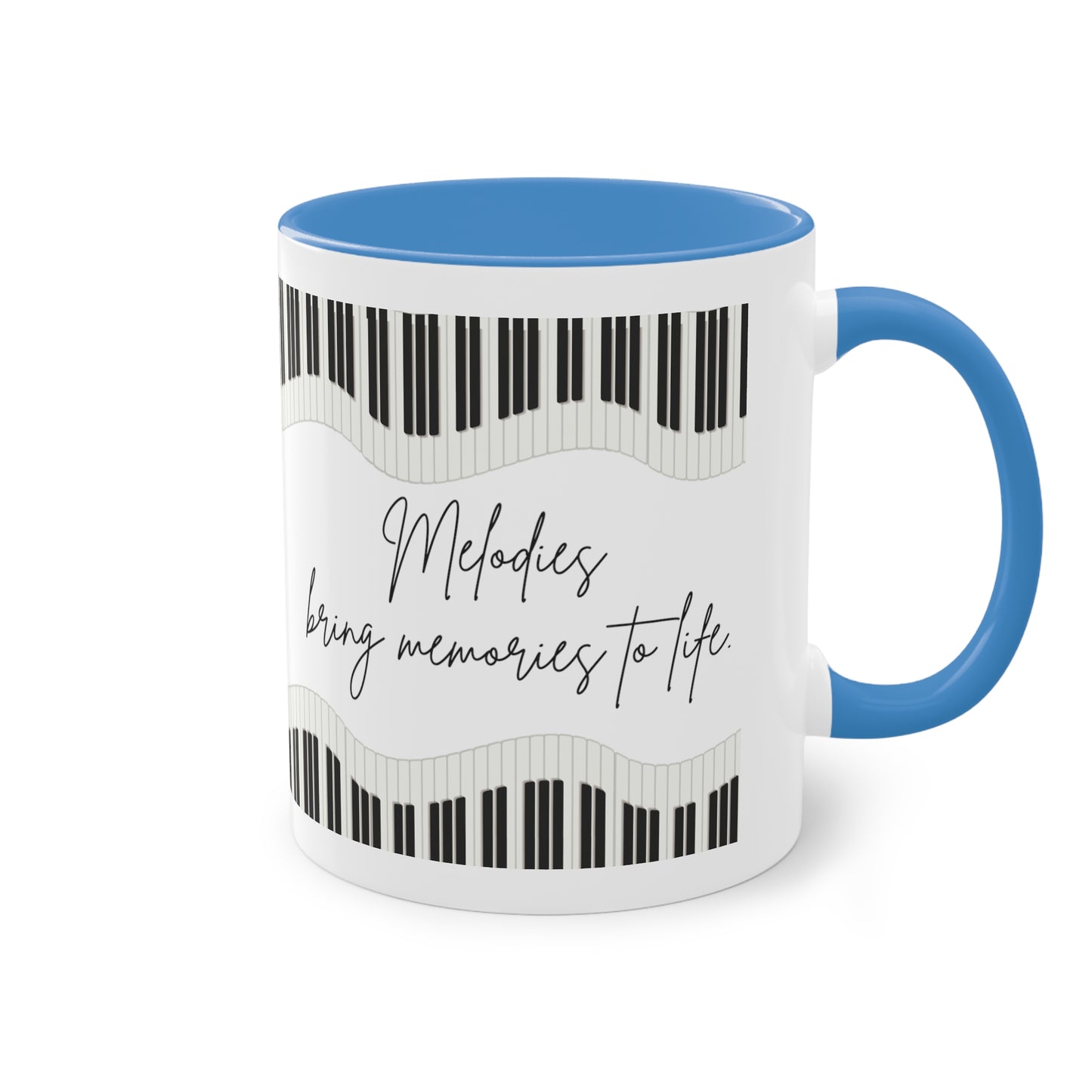 Melodies bring memories to life - Zwei-Ton-Kaffeetasse