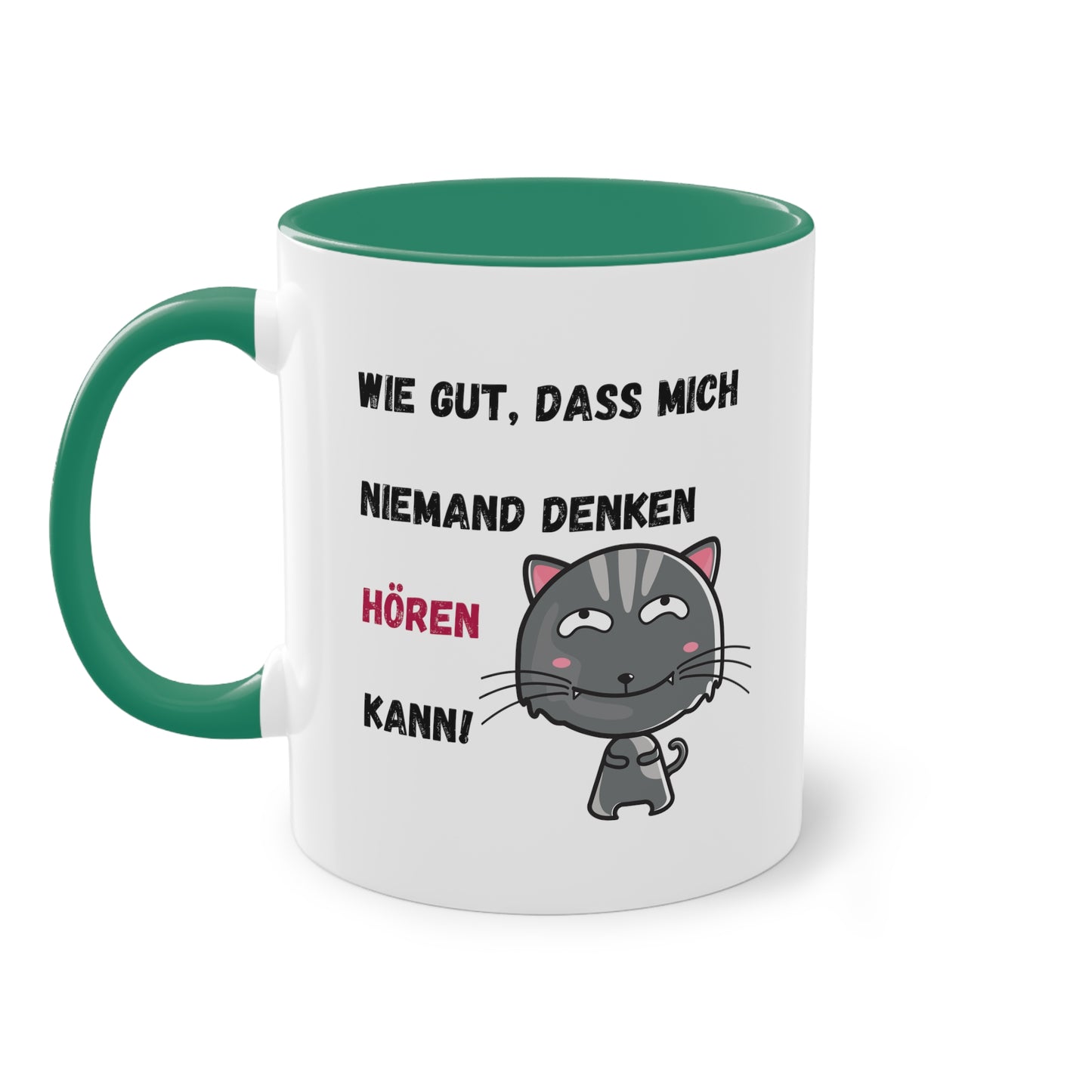 Wie gut, dass mich niemand denken hören kann - Zwei-Ton-Kaffeetasse