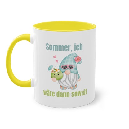 Sommer ich wäre dann soweit - Zwei-Ton-Kaffeetasse