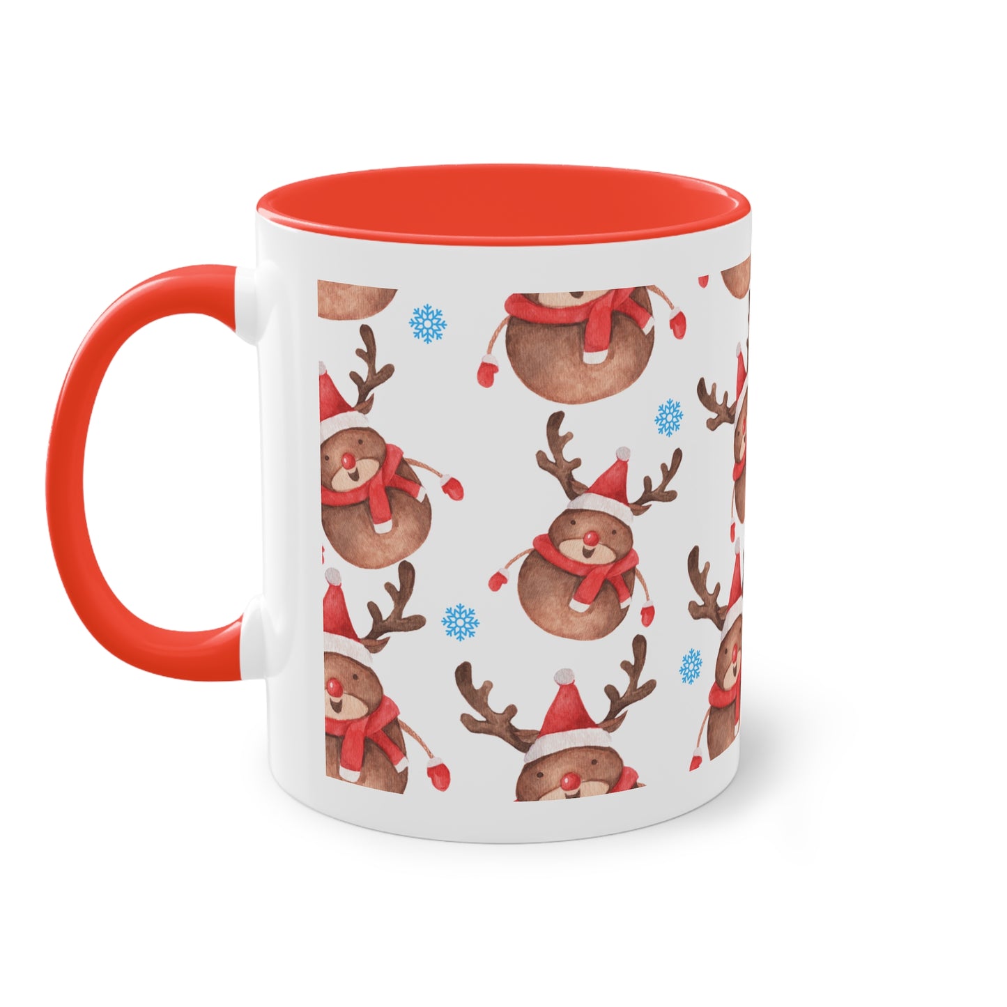 weihnachtliche Rentiere - Zwei-Ton-Kaffeetasse