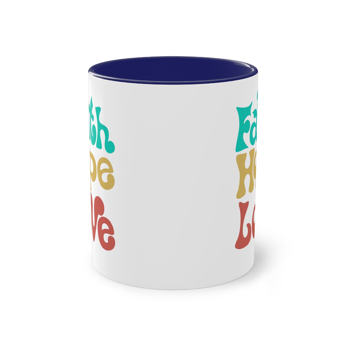 Faith, Hope, Love - Zwei-Ton-Kaffeetasse