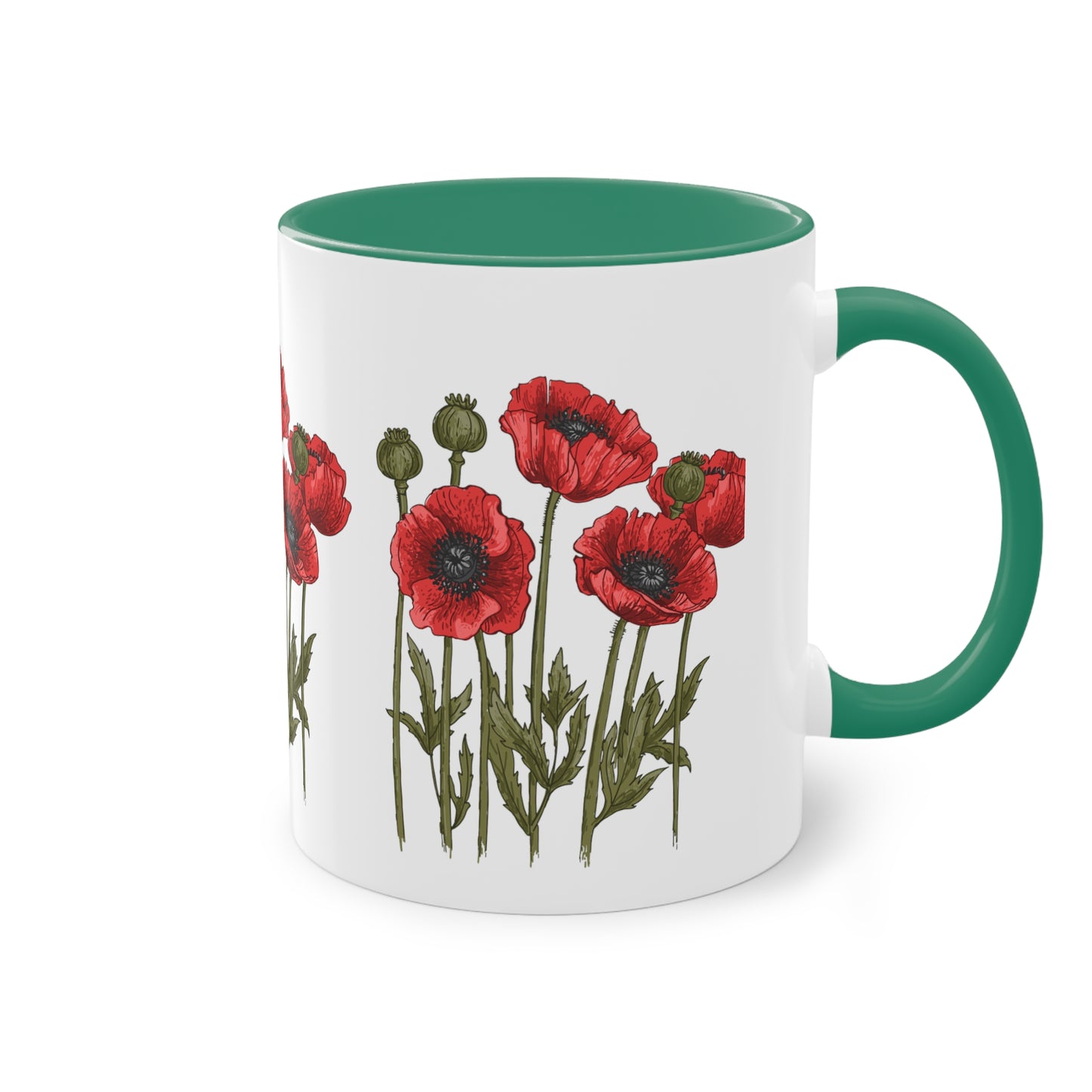 Mohnblumen - Zwei-Ton-Kaffeetasse