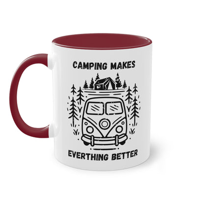 Camping makes everything better - Zwei-Ton-Kaffeetasse