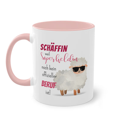 Schäffin weil Superheldin noch kein offizieller Beruf ist! - Zwei-Ton-Tasse