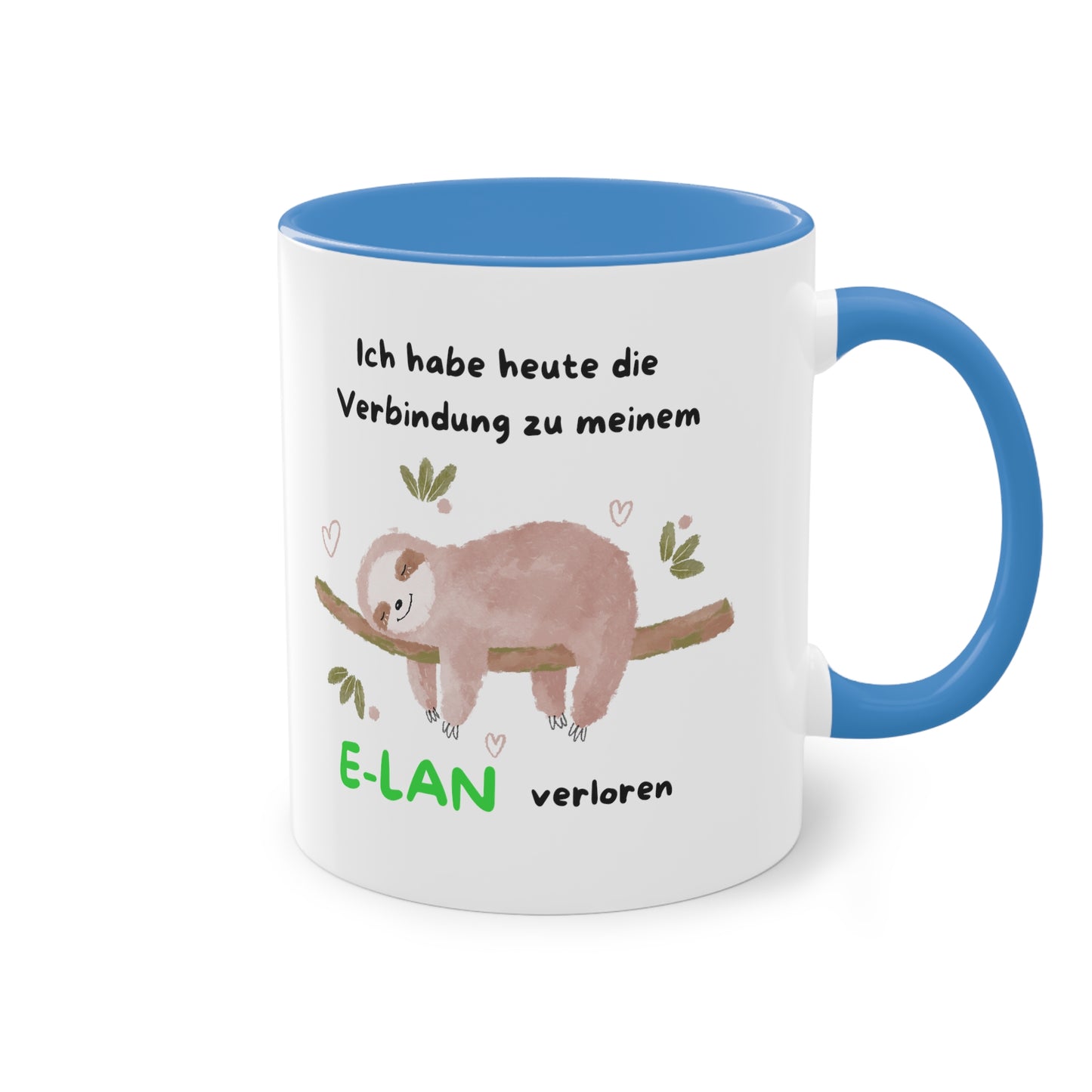 Ich habe heute die Verbindung zu meinem E-LAN verloren - Zwei-Ton-Kaffeetasse