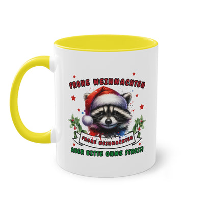 Frohe Weihnachten! Aber bitte ohne Stress! - Zwei-Ton-Kaffeetasse