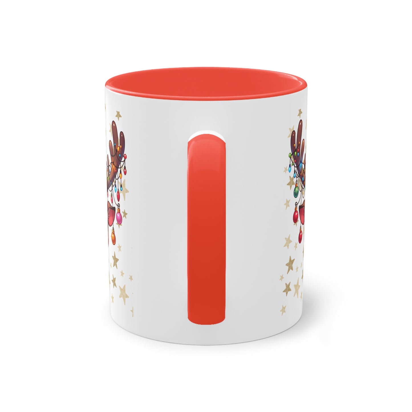 Merry Christmas Rentier - Zwei-Ton-Kaffeetasse