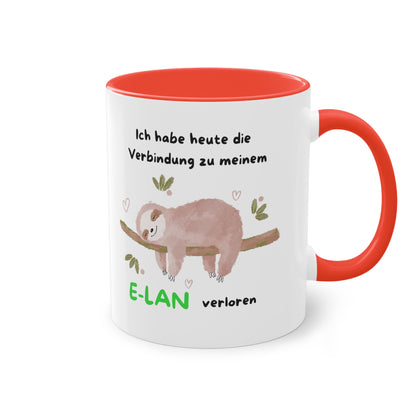 Ich habe heute die Verbindung zu meinem E-LAN verloren - Zwei-Ton-Kaffeetasse