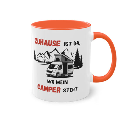 Zuhause ist da, wo mein Camper steht - Zwei-Ton-Kaffeetasse