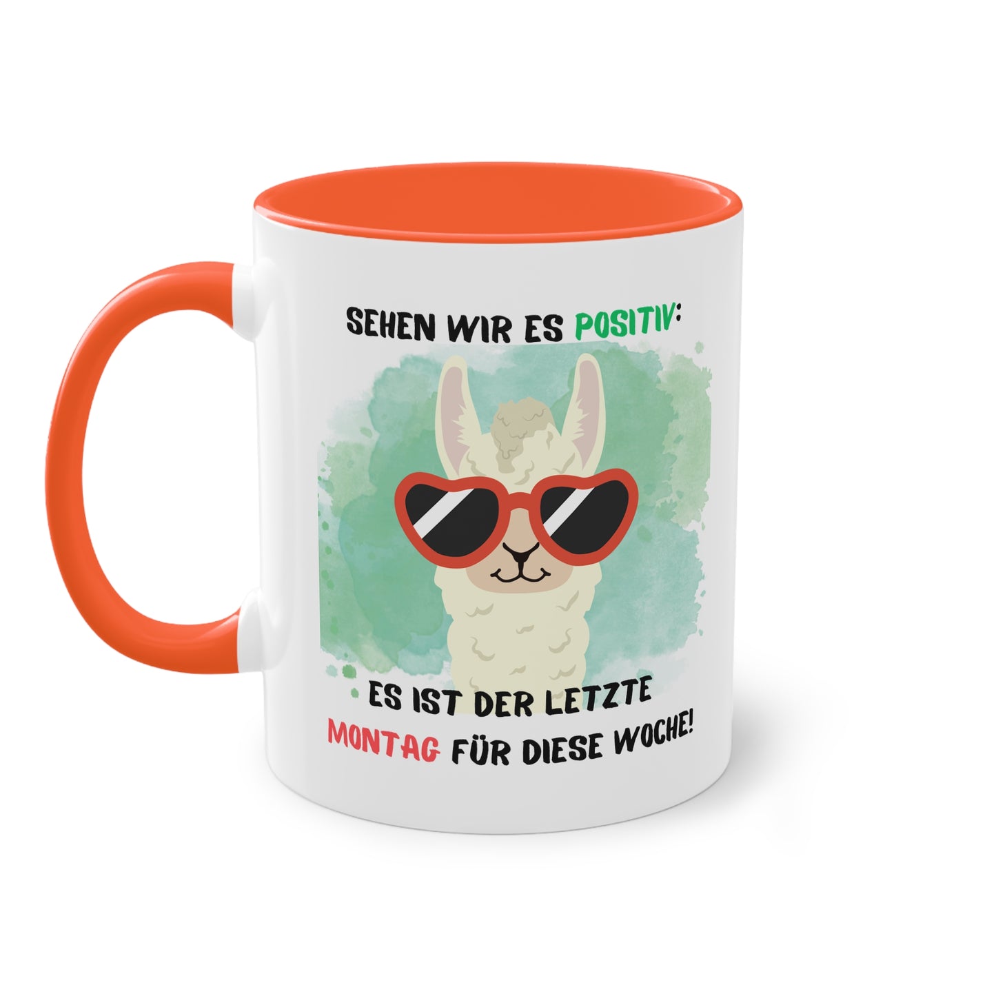 Sehen wir es positiv: Es ist der letzte Montag für diese Woche - Zwei-Ton-Tasse