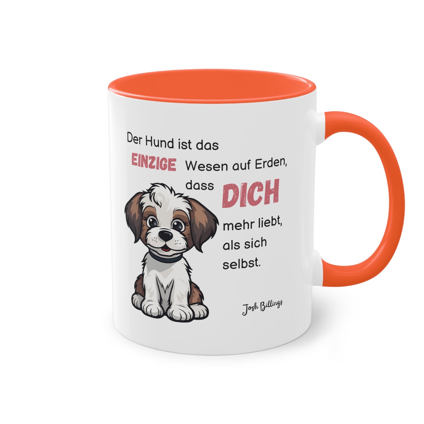 Der Hund ist das einzige Wesen - Zwei-Ton-Kaffeetasse