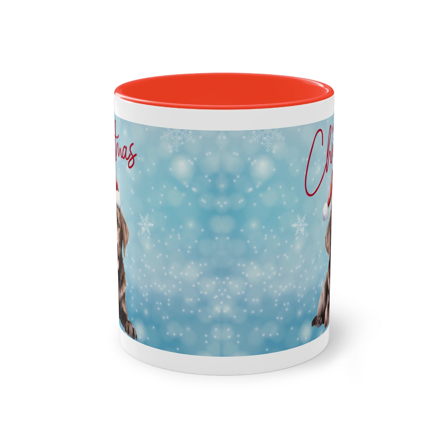 Hund Merry Christmas (2) - Zwei-Ton-Kaffeetasse