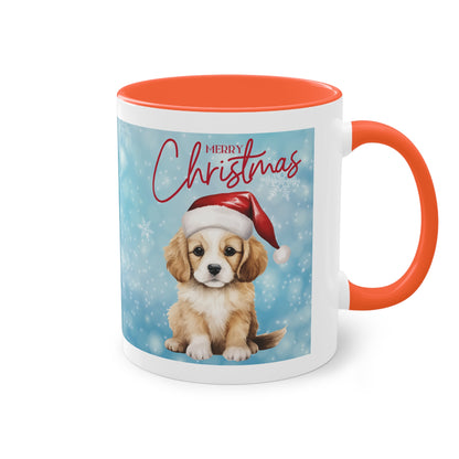 Hund Merry Christmas (5) - Zwei-Ton-Kaffeetasse