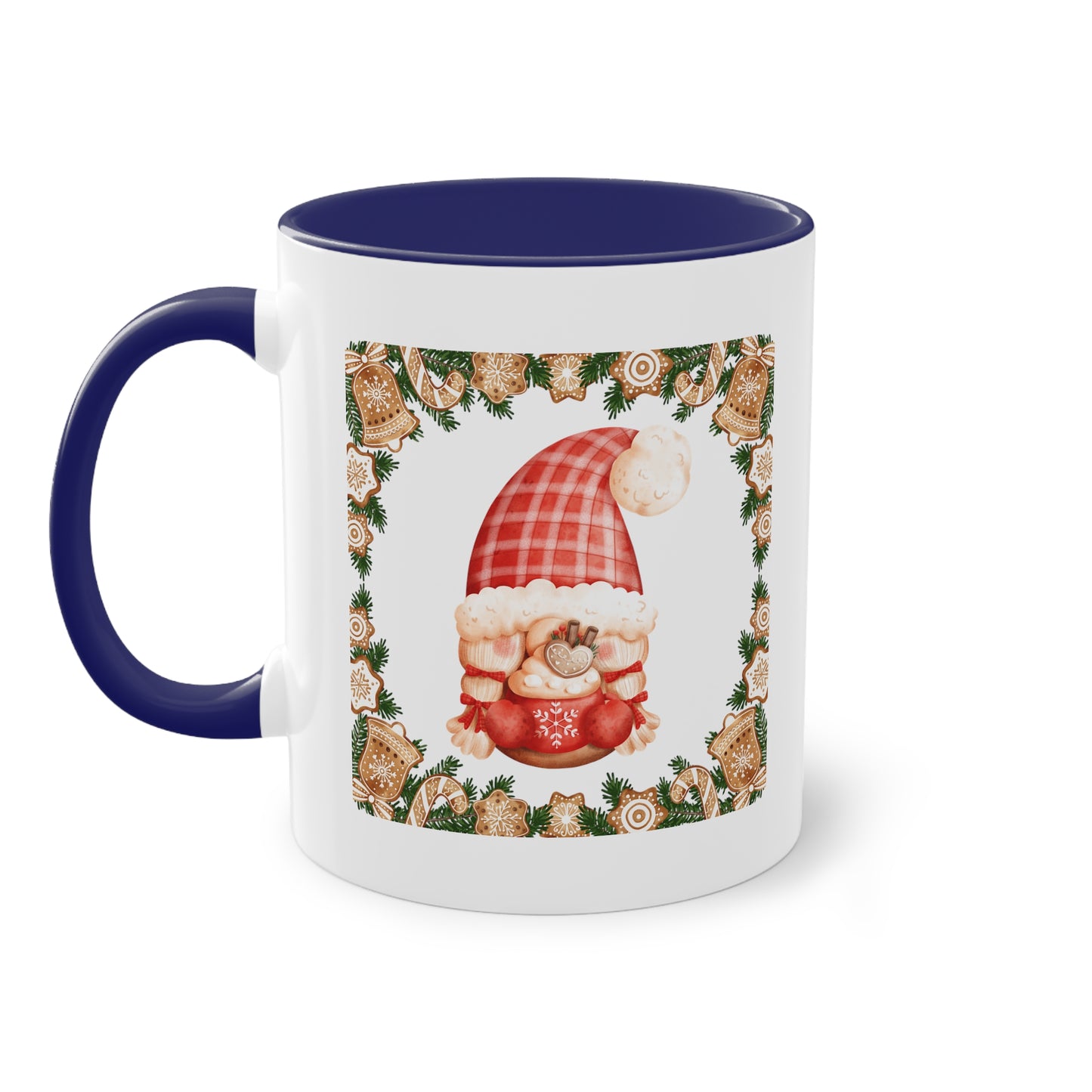 weihnachtlicher Wichtel - Zwei-Ton-Kaffeetasse