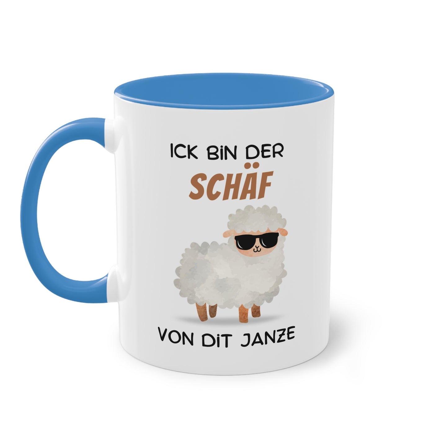 Ick bin der Schäf von dit Janze - Zwei-Ton-Tasse