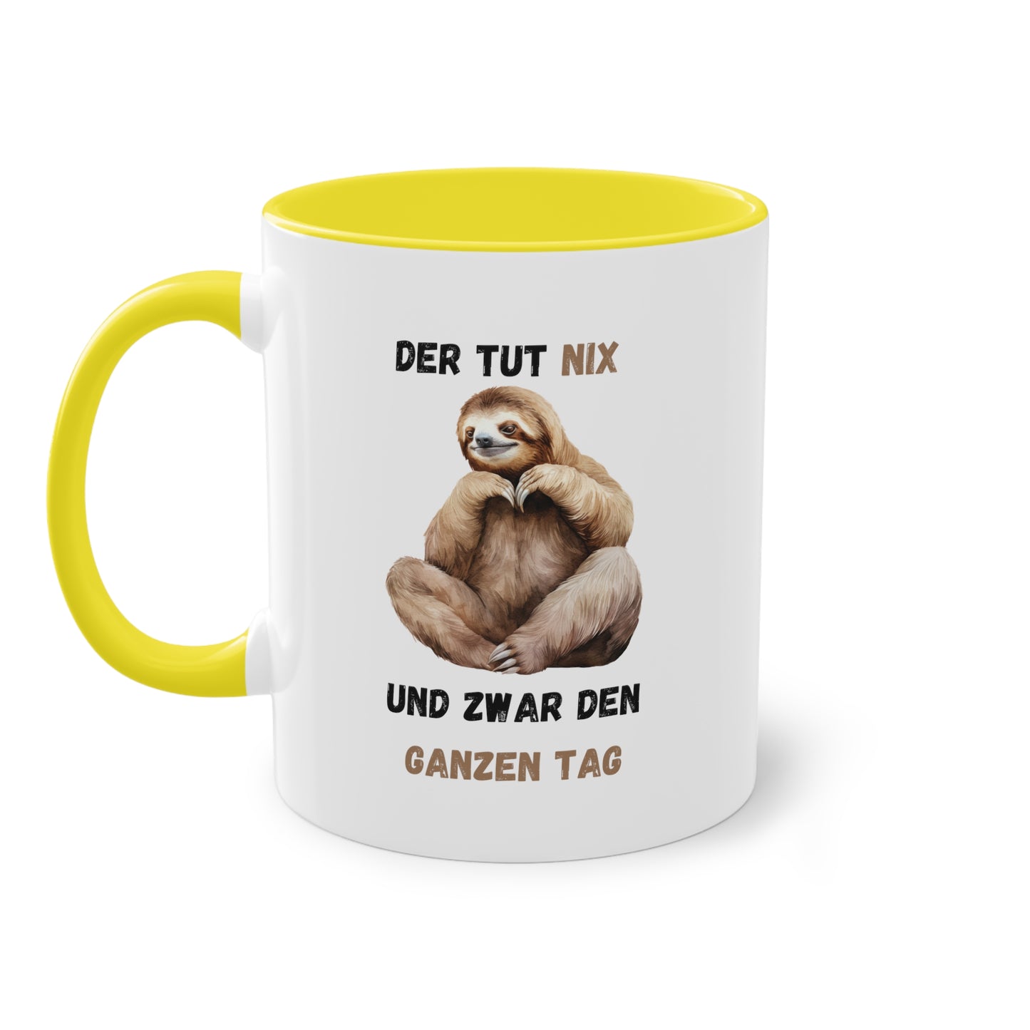 Der tut nix und zwar den ganzen Tag - Zwei-Ton-Kaffeetasse