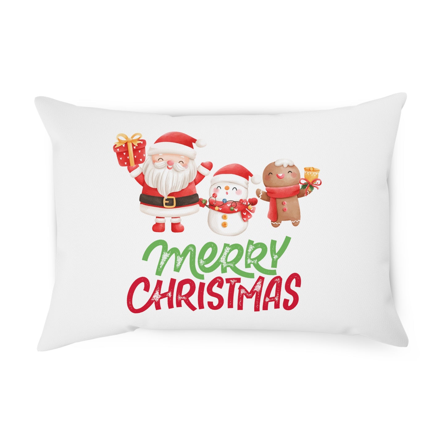 Merry Christmas Santa, Rentier, Schneemann - Sofa-/Dekokissen