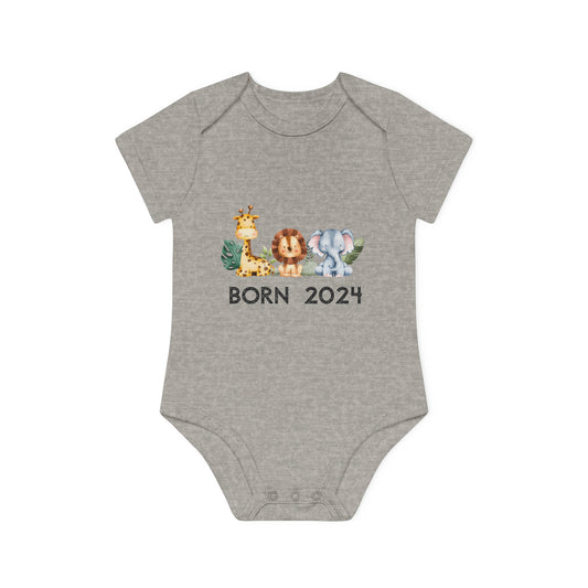 Kurzarm-Bio-Bodysuits - born 2024 (Variante Tiere 2)