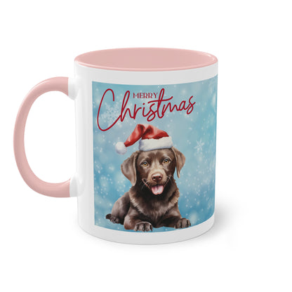 Hund Merry Christmas (2) - Zwei-Ton-Kaffeetasse