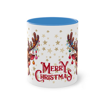 Merry Christmas Rentier - Zwei-Ton-Kaffeetasse