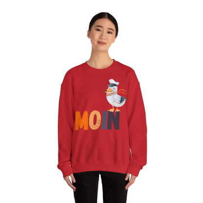 Unisex Sweatshirt -  Moin (bunt) mit Möwe