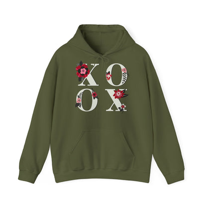 Unisex Hoodie - XOXO (with flowers)