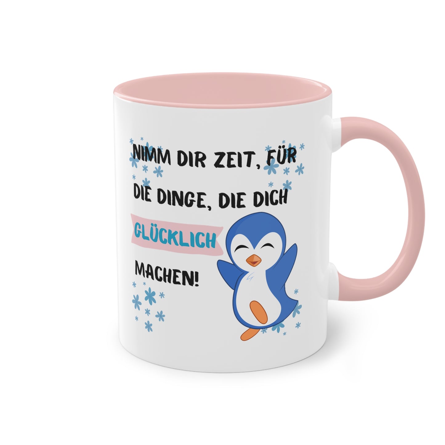 Nimm Dir Zeit für die Dinge, die dich glücklich machen - Zwei-Ton-Kaffeetasse