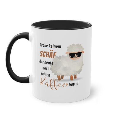 Traue keinem Schäf der heute noch keinen Kaffee hatte! - Zwei-Ton-Tasse