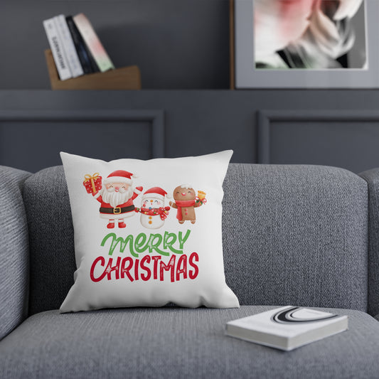 Merry Christmas Santa, Rentier, Schneemann - Sofa-/Dekokissen