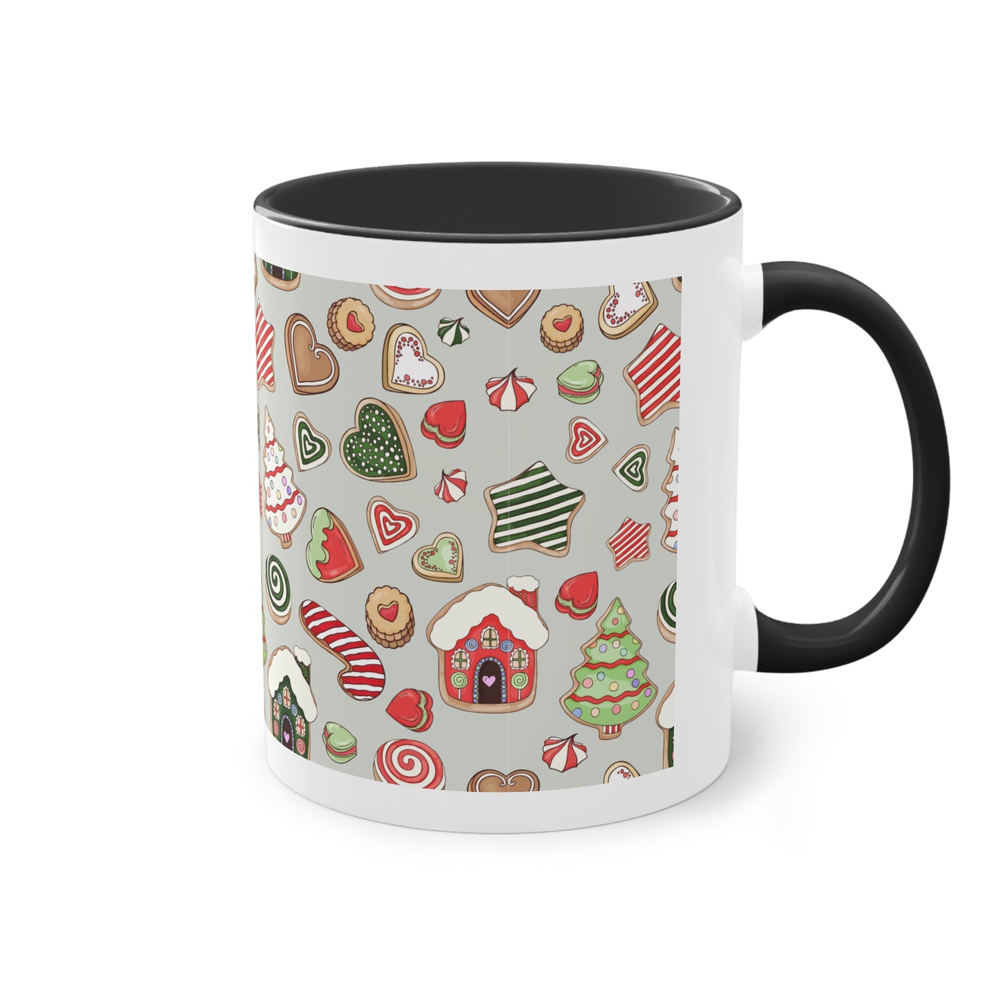 Vintage Merry Christmas - Zwei-Ton-Kaffeetasse