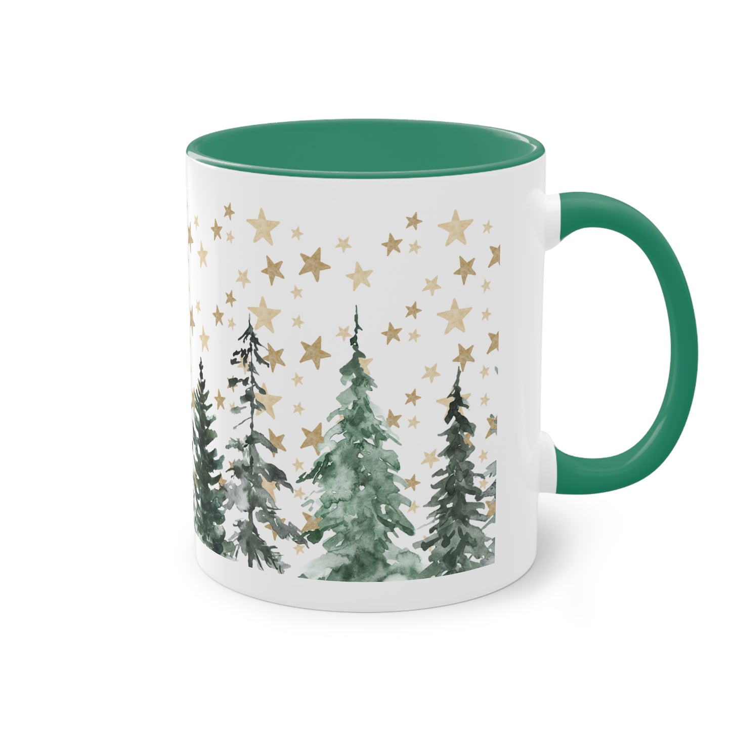 Tannenbaumlandschaft - Zwei-Ton-Kaffeetasse