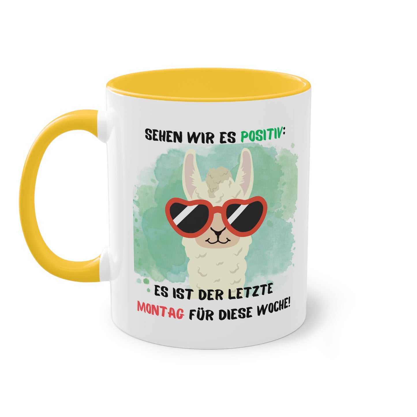 Sehen wir es positiv: Es ist der letzte Montag für diese Woche - Zwei-Ton-Tasse