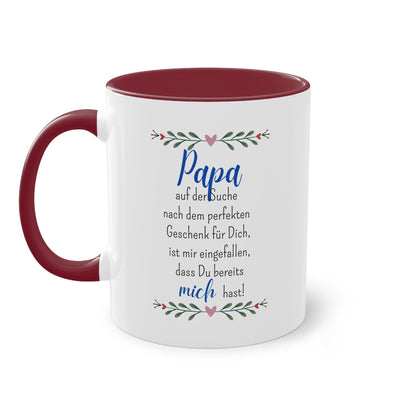 Papa auf der Suche nach dem perfekten Geschenk... - Zwei-Ton-Tasse
